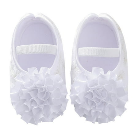 

Newborn Baby Girls Shoes Flower Decoration Soft Sole Walking Shoes