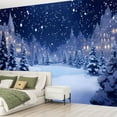 thumbnail image 2 of Peel and Stick Wallpaper Waterproof Winter wonderland for christmas Wall Mural Decor Self Adhesive and Removable 69in x 98in, 2 of 8