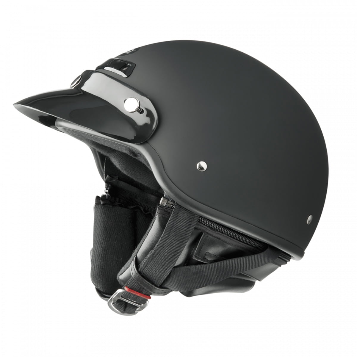 Raider Motorcycle Half Helmet w/ Curtain, Flat Black- XL - Walmart.com