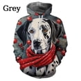 thumbnail image 3 of Sudadera con capucha para hombre y mujer, con estampado 3D de perro bonito, bufanda, otoño e invierno, informal, de gran tamaño, para niño, 3 of 5