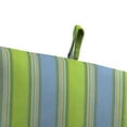 thumbnail image 4 of Jordan Manufacturing Sunbrella 44" x 22" Bravada Limelight Multicolor Stripe Rectangular Outdoor Chair Cushion with Ties and Hanger Loop, 4 of 12