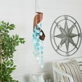 thumbnail image 2 of DecMode 32" Teal Shell Spiral Waterfall Geometric Windchime with Black Rope, 2 of 7