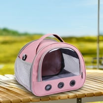 Tvtnvo Pet Carrier Travel Bag Bird Carrier Breathable Foldable Insulated Ventilated Mesh Enclosed Design Reduces Mess Shoulder Strap for Small Parrots and Hamsters Pink 12.2x9.8x11.4in