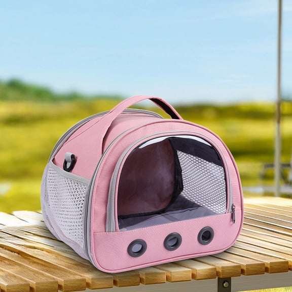 JingChun Small Bird Travel Cage Carrier, Portable Bird Parrot Parakeet Carrier with Standing Perch and Comfy Mat, Bird Carry Transport Bag for Vet Visit Shopping and Outdoor Adventure