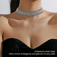 thumbnail image 3 of Collar De Clavícula, Collar De Clavícula Con Diamantes De Imitación, aleación Elegante Para Bodas, 3 of 7