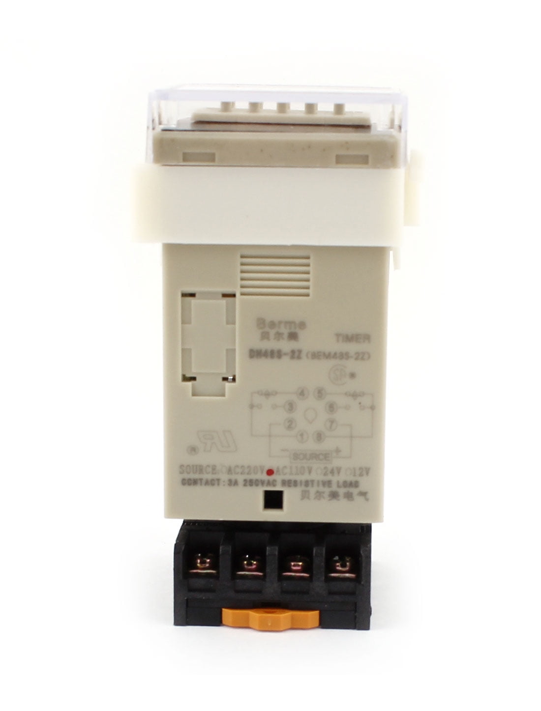 DH48S2Z AC 110V 8 Pins Digital Timer Delay Relay 0.01S 99H 99M w Socket