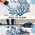 thumbnail image 5 of Navy Blue Coastal Outdoor Rug for Patio/Deck/Porch, Non-Slip Large Area Rug 5 x 8 Ft, Turquoise Coral Ocean Modern Sea Indoor Outdoor Rugs Washable Area Rugs, Reversible Camping Rug Carpet Runner, 5 of 8