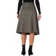 thumbnail image 3 of Falda midi A-line de ante sintético elástico para mujer INSPIRE CHIC con bolsillos y cinturón M gris oscuro, 3 of 6