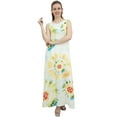 thumbnail image 4 of Bimba Women's Printed Casual Rayon Sleeveless V-Neck Beach Wear A-line Dress - 4, 4 of 4