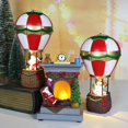 thumbnail image 2 of Navidad muñeco de nieve Santa globo aerostático micropaisaje ornamento con luz LED decoración navideña para el hogar Año Nuevo 2024 Navidad xuanjing unisex, 2 of 2