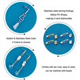 thumbnail image 4 of 10 Pairs 2 Colors Stud Earrings Safety Pin Stud Earrings 304 Stainless Steel Earring Components 0.7mm Pin Stud Earring Posts with Hole for DIY Jewelry Making, 4 of 7