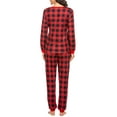 thumbnail image 4 of Avidlove Womens Pajamas Sets Plaid Long Sleeve Tops with Jogger Pjs Bottom Soft Lounge Set with Pockets, 4 of 7