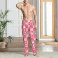 thumbnail image 4 of Salouo Pink Christmas Cheer Print Pajama Pants for Men, Lounge Pants Elastic Waistband Casual Men's sleepwear Loungewear Sleep Pajama Pant -Small, 4 of 7