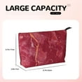 thumbnail image 4 of Picia Abstract Red Marble Printed Cosmetic Bags for Women Makeup Bag Large Capacity Purse Travel Toiletry Zipper Storage Pouch Make up Brushes Organizer for Gifts, 4 of 6