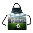 thumbnail image 1 of ABPHQTO Balón de fútbol en estadio verde Arena Delantal Hogar Cocina Delantal con bolsillos, 1 of 1