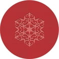 thumbnail image 1 of Ahgly Company Machine Washable Indoor Round Transitional Red Area Rugs, 4' Round, 1 of 7