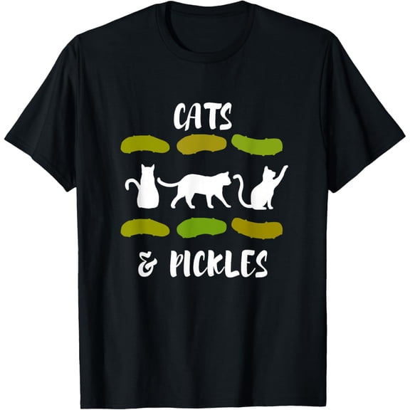 Cucumber Cat Funny Saying Kitty and Pickles T-Shirt