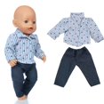 thumbnail image 1 of Ropa para muñecas de 43cm, peleles de piel rosa, Conjunto de pijama de unicornio para bebés de 17 pulgadas, chaqueta para muñecas, ropa de invierno, 1 of 4