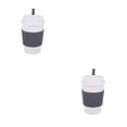 thumbnail image 1 of Wosthever Taza de café de trigo, taza de té de la leche de estilo Simple, tazas para el hogar, palo de sellado, botella de moda, artículos Gris 2Conjunto, 1 of 6