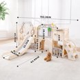 thumbnail image 4 of BUYWAY Toddler Swing and Slide, 12 in 1 Kids Slide Playset with Climber,  Indoor Outdoor Backyard Playground Blue Yellow, 4 of 8