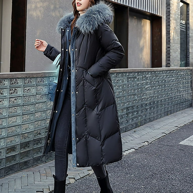 Hvyesh Women Thicken Reversible Winter Coat Trendy Faux Fur Hvyesh Women Thicken Reversible Winter Coat Trendy Faux Fur