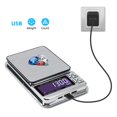 thumbnail image 2 of 2X BáScula de JoyeríA de Alta PrecisióN, 1000GX0.01G BáScula ElectróNica de Conteo LCD Digital BáScula de Cocina de Bolsillo Inoxidable Carga USB, 2 of 9