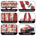 thumbnail image 3 of Teacher Tote Bag,Pioneer Flower Floral Print Pattern Teacher Utility Tote Bag,Large Work Tote Bags for Women with Multiple Pockets,Top Zipper Closure,13.8x10.6x6.7 Inch, 3 of 5