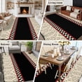 thumbnail image 6 of Shabby Chic Washable Area Rug 8 x 10 ft Traditional Ethic Flowers Black Plaids Casual Retro, Soft Non Slip Rugs Stain Repellent Indoor Felt Carpet for Living Dining Room Bedroom Home Office, 6 of 9