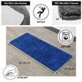 thumbnail image 3 of Royal Blue Microfiber Polyester Double Sink Bath Mat Runner - 48"L x 20"W, 3 of 6
