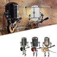 thumbnail image 2 of Steampunk Lampes Robot Vintage Lampe de Bureau Microphone en Métal Industriel, 2 of 3