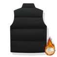 thumbnail image 4 of dzxyzu Men's Vest Lined Puffer Vest Sleeveless Mock Neck Down Jacket Outdoor Golf Waistcoat Running Vest Travel Winter Windbreak Coat - Black, 4 of 7
