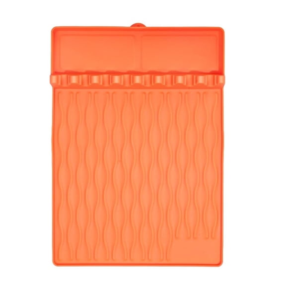 Ongmies 1Pc Silicone Griddle Mat – Heat-Resistant Utensil Holder with Drip Tray, Non-Slip BBQ Tool Organizer for Grill, Kitchen Countertop & Outdoor Cooking Accessories