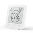 thumbnail image 5 of Reloj de baño, alarma digital LCD con reloj de ducha táctil a prueba de agua, humedad de temperatura, temporizador de cuenta regresiva, 3 métodos de montaje, alimentado por batería (con kaili Sencillez, 5 of 5