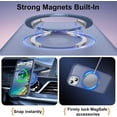 thumbnail image 2 of Magnetic for iPhone 15 Plus Case with Ring Stand, [10 FT Drop Protection] [Velvety Touch] Slim Translucent Matte Back Shockproof Phone Case for iPhone 15 Plus 6.7'', Sierra Blue, 2 of 14