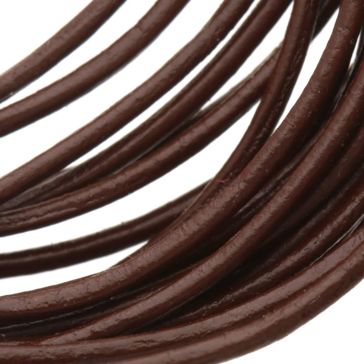 The Beadsmith Leather Cord – Brown – 1mm Spool – 5 Yards/1.52 Meters – Indian Leather Thong Ideal for Braiding, Beading, Necklaces, Fine Lacing, Hair Accessories & DIY Jewelry Making