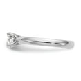 thumbnail image 3 of Solid 14k White Gold Solitaire Engagement Ring with CZ Cubic Zirconia Size 8, 3 of 8