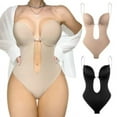 thumbnail image 3 of Women Full Body Shaper Bra Backless Bodysuit Thong Invisible Shapers Tummy Control Shapewear Girdles Sheath Slimming Underwear, 3 of 8