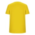 thumbnail image 6 of Miluxas Summer Blouses for Women Business Casual Petal Short Sleeve office Work Tops Dress Tunic Shirts Yellow XL(XL), 6 of 7