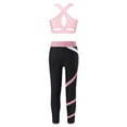 thumbnail image 4 of iEFiEL Kids Girls 2Pcs Gym Workout Dance Sports Outfits Crop Tank Top with Leggings Tracksuit Set Pink 12, 4 of 7
