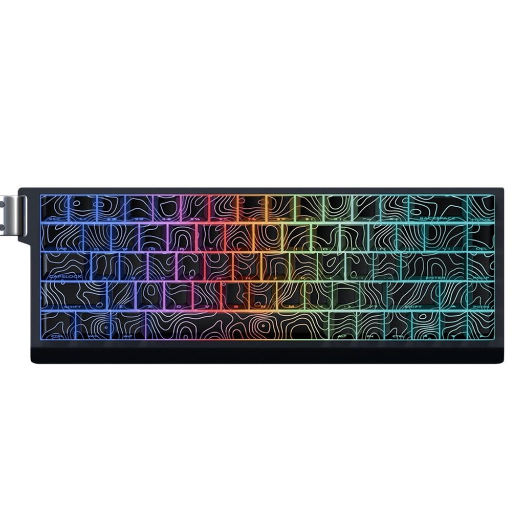 64/74Key Translucents Keycaps Contour3.0 Side Print Backlit Shines Through Keycaps for 60 61 63 64 65 67 Keyboards