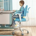 thumbnail image 4 of Upgraded Children Desk Chair with 360 Degree Wheels, Height Depth Adjustable Kids Computer Chair, Cute Children Study Chair for Home, School and Library (Blue, Pink)-Blue, 4 of 8