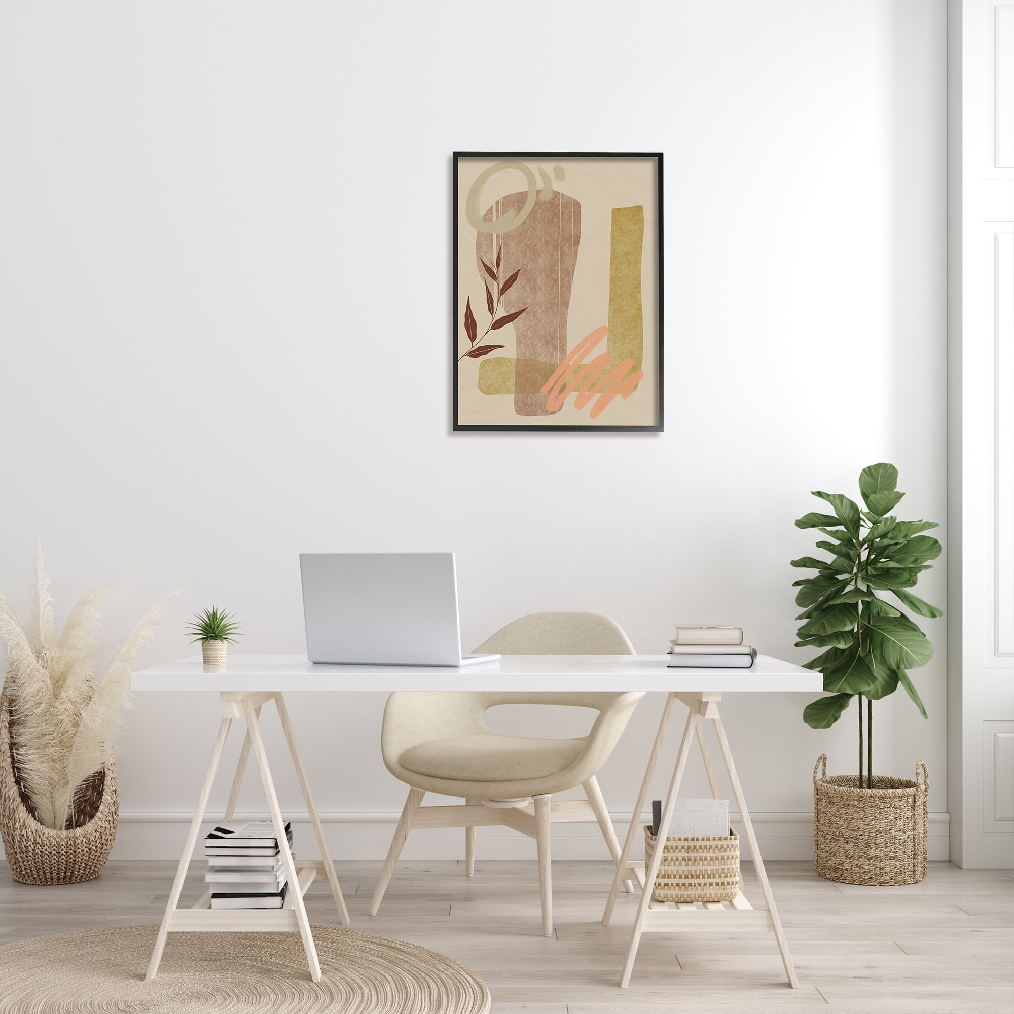 Stupell Indtries Abstract Shapes and Scribbles Brown Tone Desert Plant,24 x 30,Design by Nicholas Holman&nbsp;