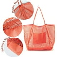 thumbnail image 3 of Bolso de playa portátil para viajes al aire libre, bolso de hombro, color naranja, 3 of 5