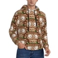 thumbnail image 2 of Kdxio Beautiful Owl Print Mens Casual Hooded Collar Drawstring Hoodies Pullover Sweatshirts Casual Long Sleeve Shirts-4X-Large, 2 of 7