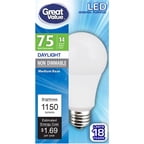 Great Value LED Light Bulb, 14W (75W Equivalent), Daylight, A19