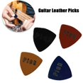 thumbnail image 4 of Leather Ukulele Picks, 4-Pack Felt Plectrums for Ukulele, Guitar & Bass, Soft Finger Picks Produce Richer, Warmer Natural Tone, Multi-Color Assortment, 4 of 8
