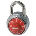 thumbnail image 2 of Master Lock Combination Padlock, Center, Red/Silver 1504D, 2 of 3
