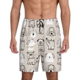 thumbnail image 1 of Fotbe Puppy Pantalones Cortos de Pijama para Hombre, Ropa de Dormir, Pantalones de Pijama Cortos para Hombre-Large, 1 of 6