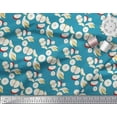 thumbnail image 2 of Soimoi Blue Silk Fabric Banana & Fresh Print Fabric by The Yard 42 Inch Wide, 2 of 3
