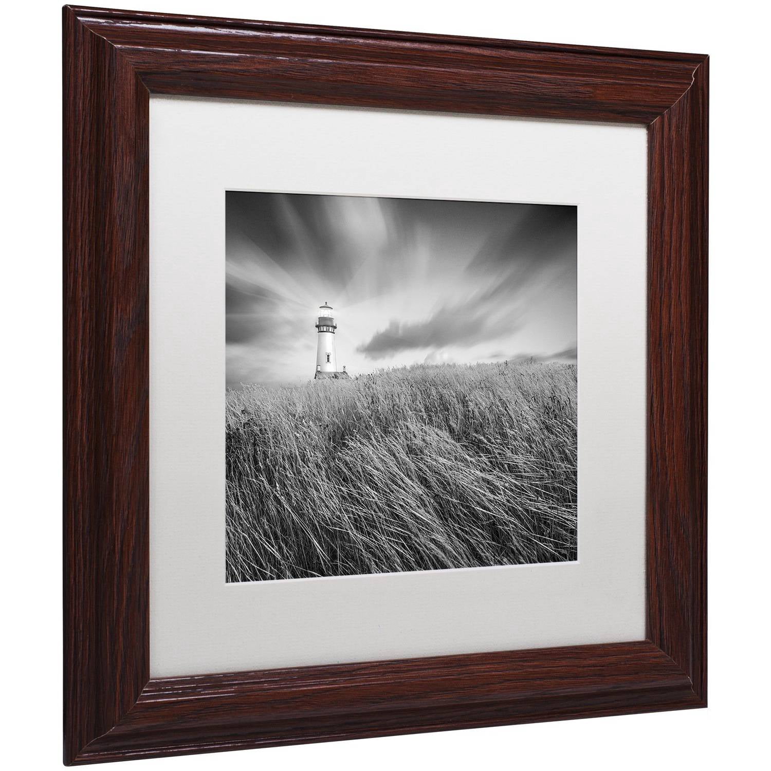 Moises Levy 'Yaquina Lighthouse III' Matted Framed Art